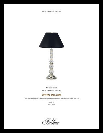 No.1107-1302 CRYSTAL BALL LAMP - Baker