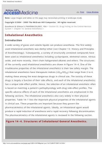 Print: Inhalational Anesthetics - utenti