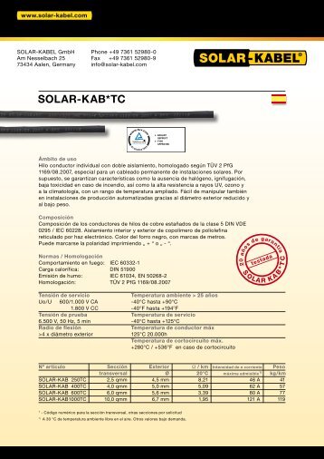 SOLAR-KAB*TC - Solar-Kabel