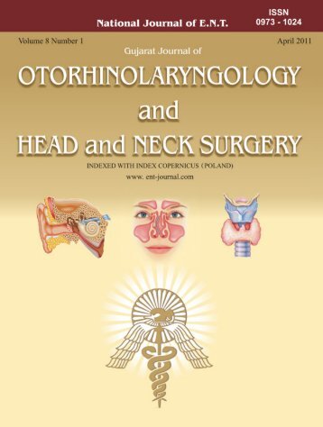 April - Gujarat Journal of Otorhinolaryngology and Head and Neck ...