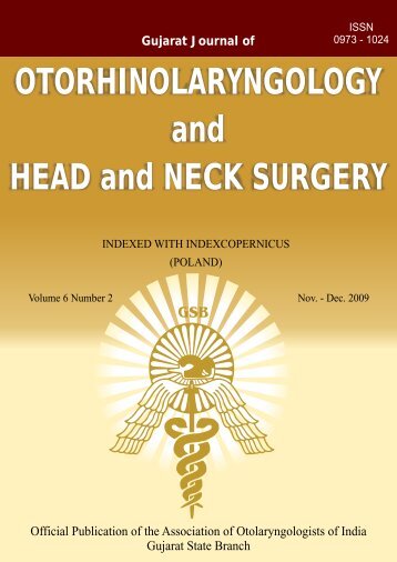 Gujarat Journal of Otorhinolaryngology and Head & Neck