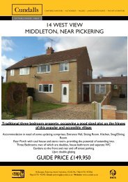 14 west view middleton, near pickering guide price ... - Cundalls