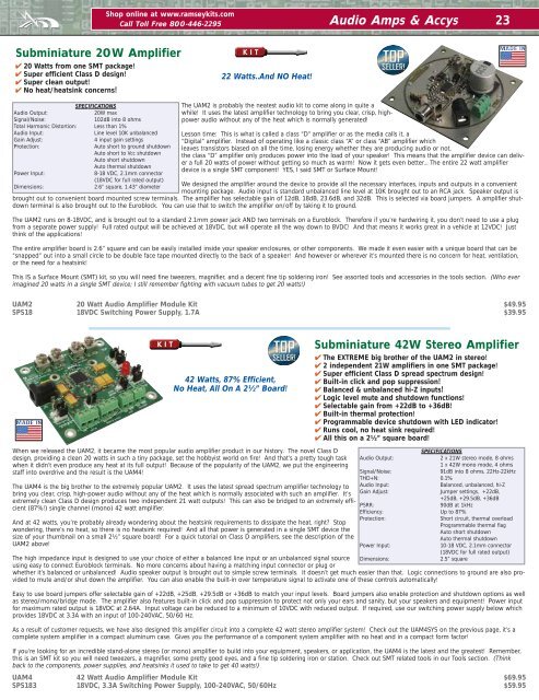 Ramsey Electronics 2012 Catalog - Home