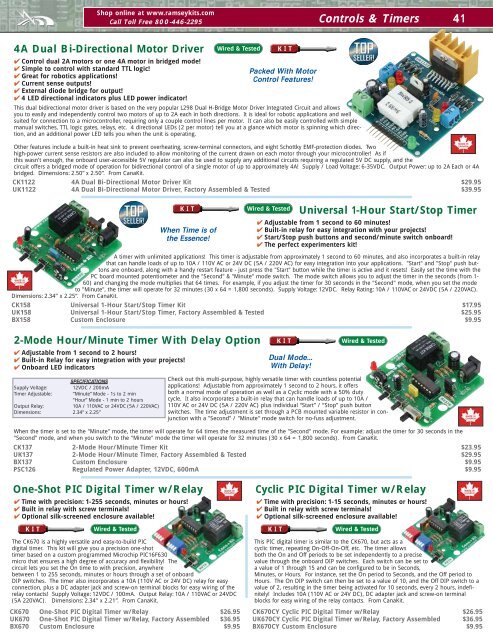 Ramsey Electronics 2012 Catalog - Home