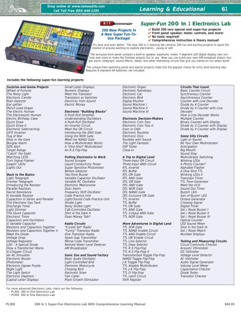 Ramsey Electronics 2012 Catalog - Home