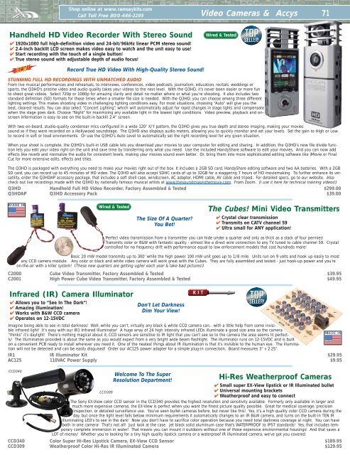 Ramsey Electronics 2012 Catalog - Home