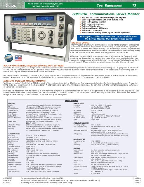 Ramsey Electronics 2012 Catalog - Home