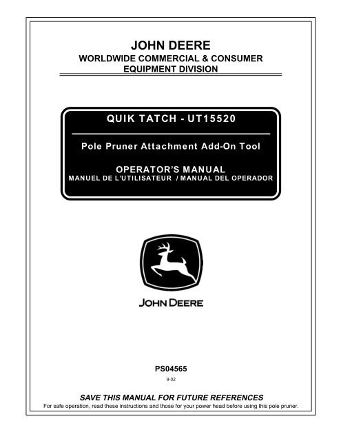 JOHN DEERE - Parts, Manuals and Service Centers for