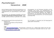 Psychotherapie - Verzeichnis 2008 - Medizinische Gesellschaft ...