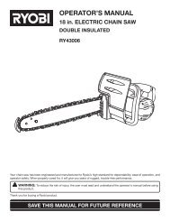 OPERATOR'S MANUAL - Ryobi