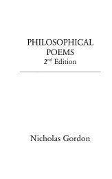 PHILOSOPHICAL POEMS Nicholas Gordon - Poems for Free