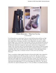 CN Report: 100mm Binoculars - What Can You See - Cloudy Nights