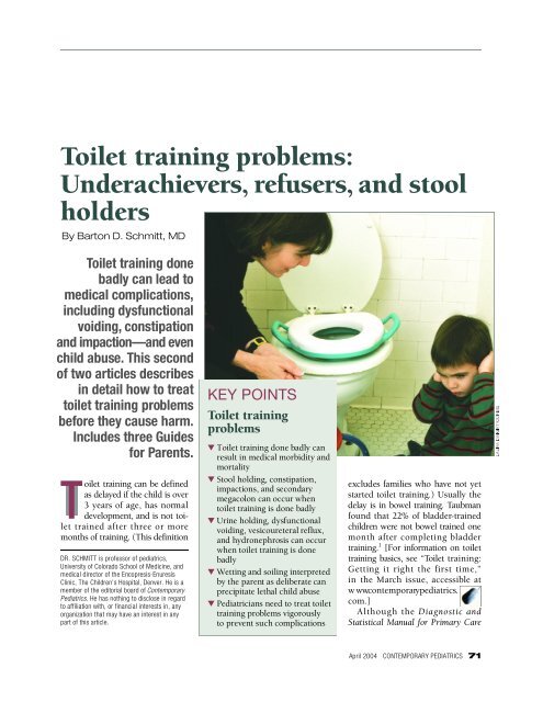 Toilet training pro blems - American Business Media