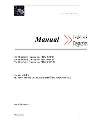 Manual - Fast-track Diagnostics
