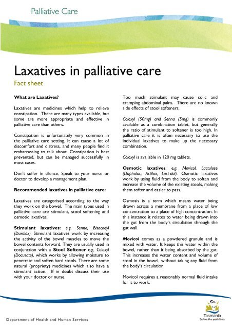 About laxatives in palliative care