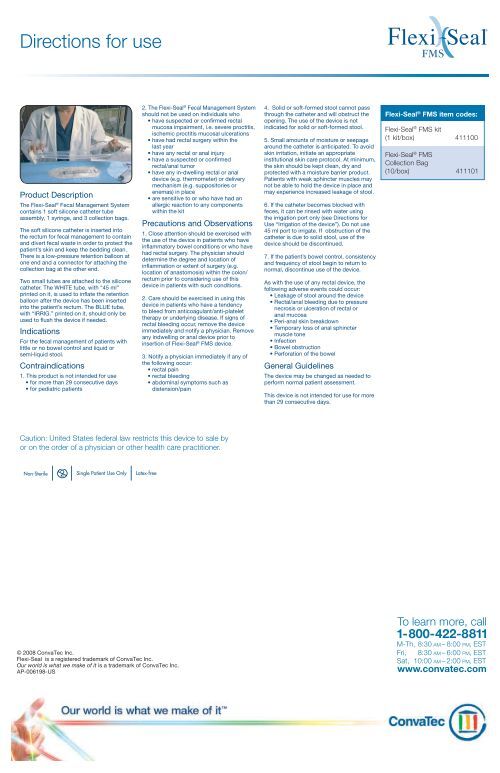Flexical Plus User Handbook.pdf Flexi-Seal Directions for Use