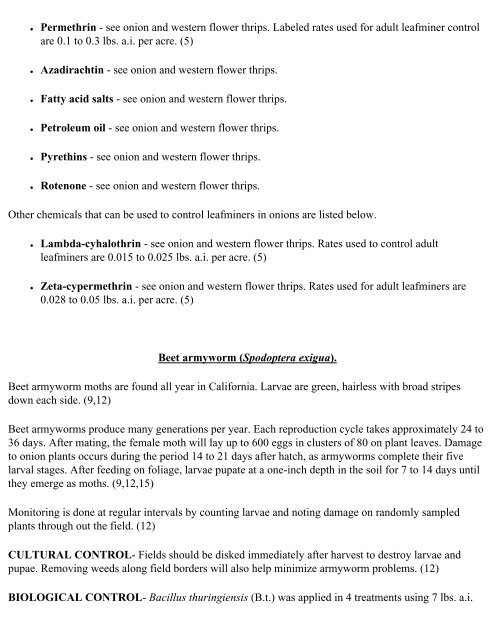 Crop Profile for Onions in California - Regional IPM Centers