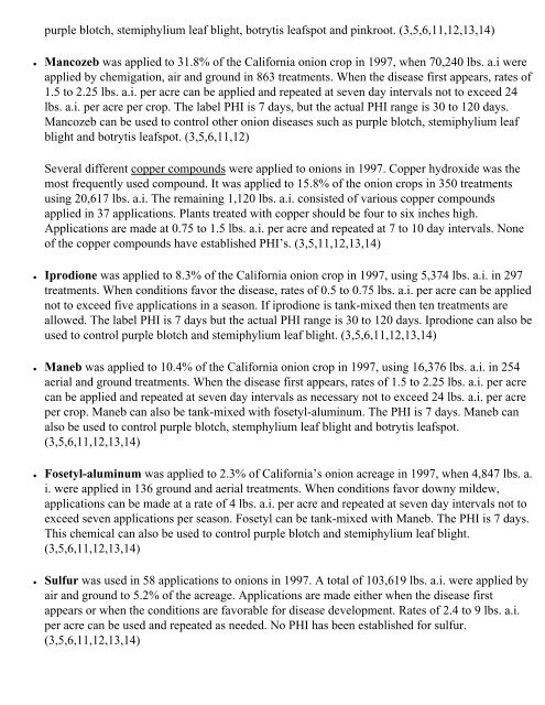 Crop Profile for Onions in California - Regional IPM Centers