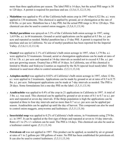 Crop Profile for Onions in California - Regional IPM Centers