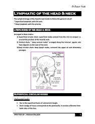 Lymphatic of the head & neck