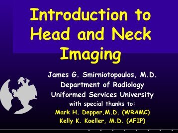 Introduction to Head and Neck Imaging - Radiology