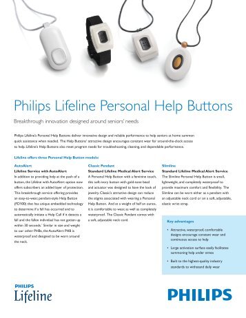 Philips Lifeline Personal Help Buttons - Affordable Home Care