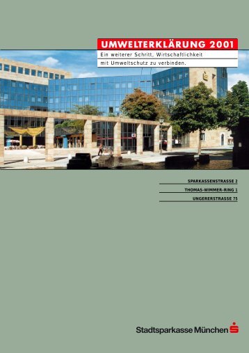 umwelterklärung 2001 - Stadtsparkasse München