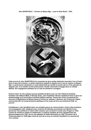 John HEARTFIELD : ''Comme au Moyen-Âge… sous le 3ème Reich ...