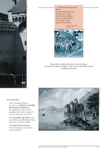 La prison au Moyen-Âge: Bonivard (pdf, 6 - Patrimoine Vaudois
