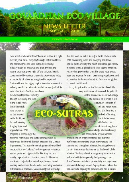 Govardhan Eco Village Newsletter - ebooks - ISKCON desire tree