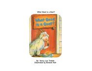 What Good is a Goat? By: Darcy-Lee Tindale Illustrated by ... - SD54
