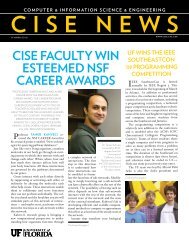 CISE faCulty WIN EStEEmEd NSf CarEEr aWardS