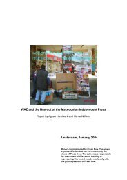 WAZ and the Buy-out of the Macedonian Independent ... - Medienhilfe