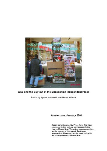 WAZ and the Buy-out of the Macedonian Independent ... - Medienhilfe