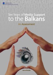 Ten Years of Media Support to the Balkans: An ... - Medienhilfe