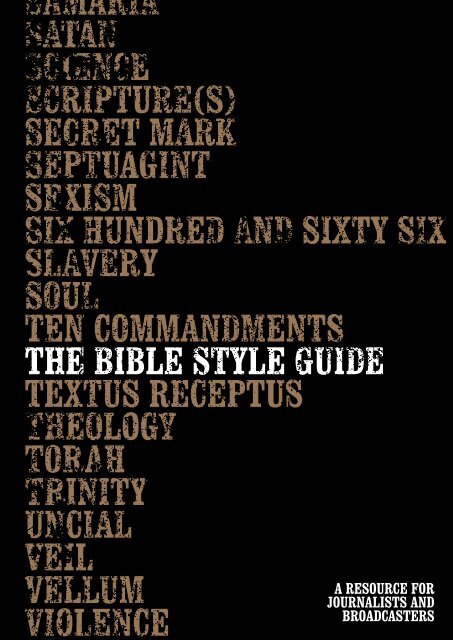 BiBle STyle Guide - Get a Free Blog