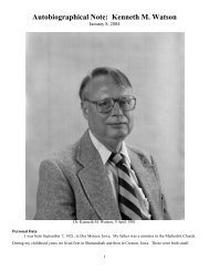 Autobiographical Note: Kenneth M. Watson - Science & Engineering ...
