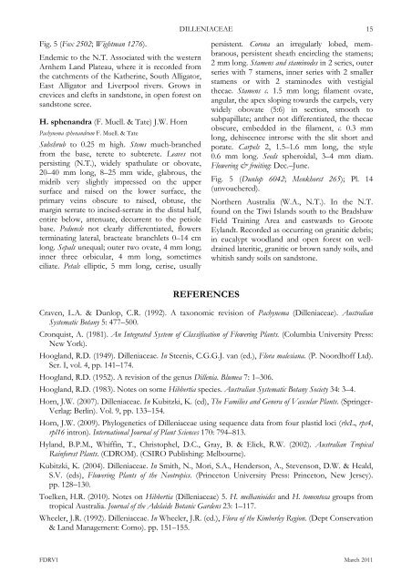 DILLENIACEAE - Department of Land Resource Management ...