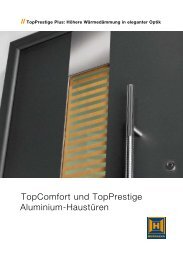 TopComfort und TopPrestige Aluminium-Haustüren