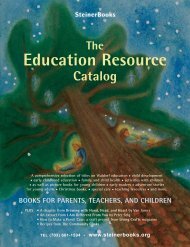 Education Catalog for Parents, Teachers & Children - SteinerBooks