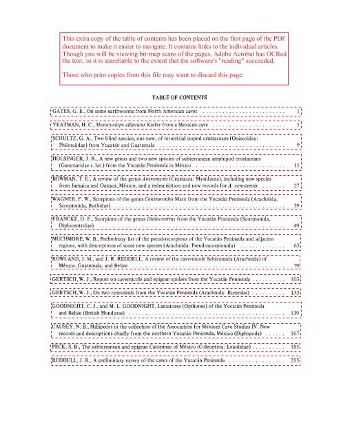 searchable PDF - Association for Mexican Cave Studies