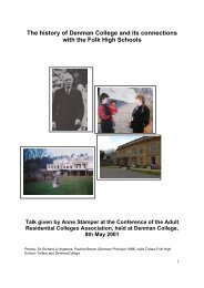 The history of Denman College and its connections - National ...