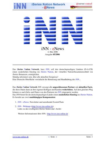 iNN - eNews - SSS-Software