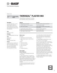 THOROSEAL® PLASTER MIX 9 - BASF Building Systems