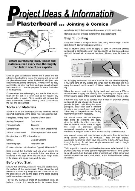 Plasterboard Jointing Cornice Demak Outdoor Timber Hardware