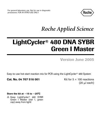 LightCycler® 480 DNA SYBR Green I Master