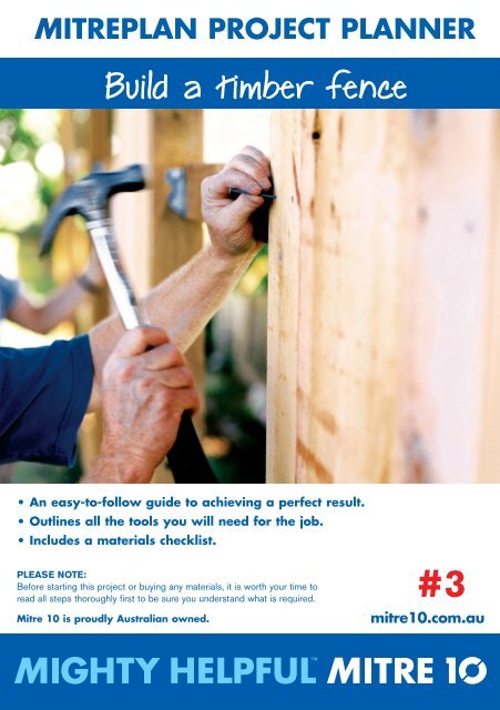 Build a timber fence ber fence - Mitre 10