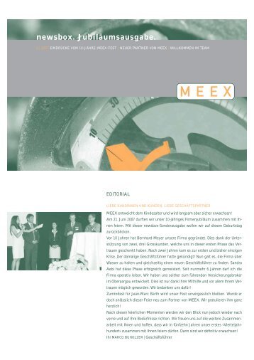 Neuer Partner - MEEX Versicherungsbroker AG