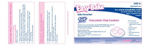 Easy Bake Chips Ahoy Chocolate Chip Cookie Mix - Hasbro
