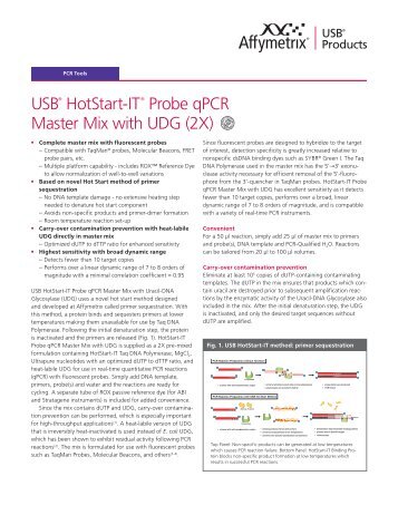 USB® HotStart-IT® Probe qPCR Master Mix with UDG (2X)